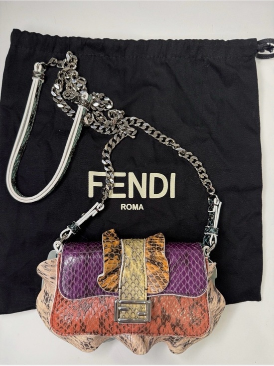 Fendi Handbags - Fendi Microwave Baguette Multicolor Python Crossbody Bag only listing worldwide